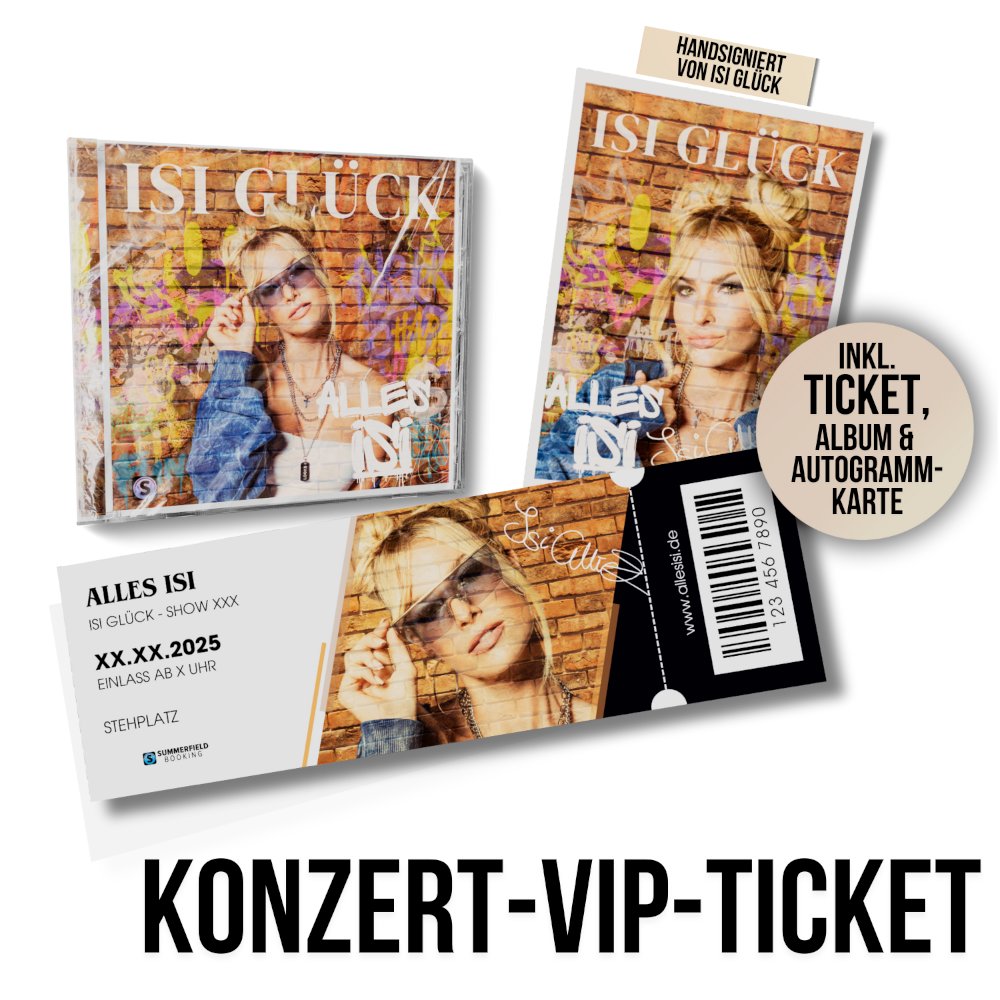 Isi Glück Alles Isi CD + VIP-Konzert-Bundle Singen (Einlass ab 18 Jahre!) 392310